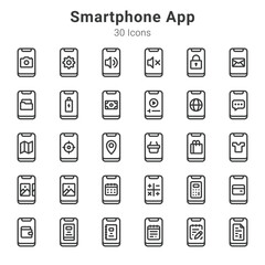30 icon collections about smartphone app and related topics