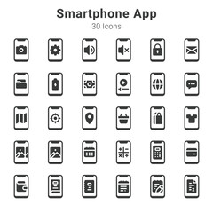 30 icon collections about smartphone app and related topics
