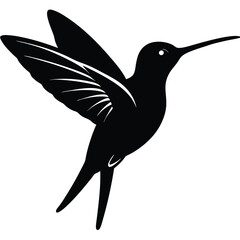 hummingbird silhouette vector