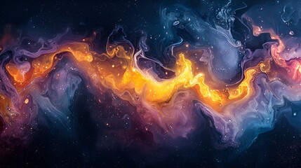 Abstract swirling cosmic galaxy textures