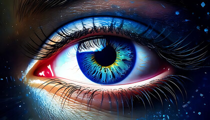 Fototapeta premium eye of the digital world