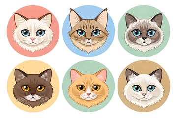 Cat head icons.