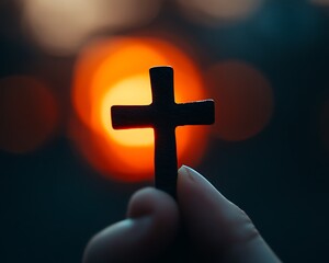 Sunset Cross Silhouette Handheld