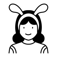 Bunny black icon