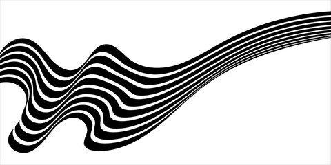 Abstract perspective line stripes with 3d dimensional effect