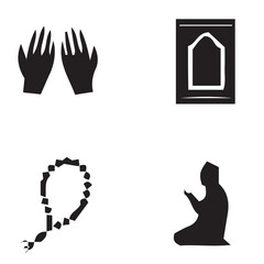 Islamic religion vector set 