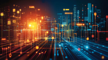 Smart city network, digital future