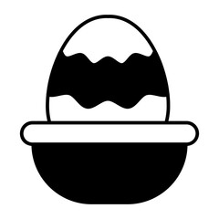 Easter Egg black icon