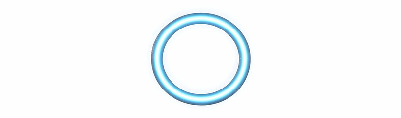 Blue glowing circle, white background, loading