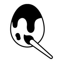 Paint Egg black icon