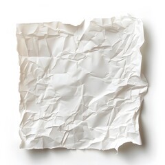 Obraz premium Crumpled White Sheet of Paper Texture for Background Use in Design