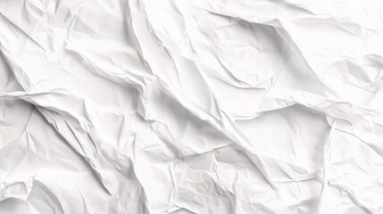 Fototapeta premium Wrinkled Paper Texture: An abstract composition showcases a crumpled sheet of paper, its intricate folds and shadows creating a mesmerizing display of texture and form.