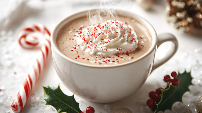  peppermint mocha with candy cane,