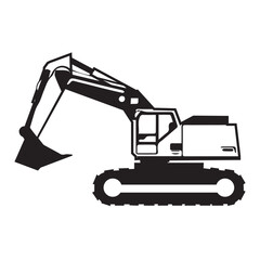 illustration of heavy equipment car for construction project,vector,project tools,on white background.