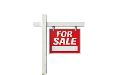 Real Estate For Sale Sign on Wooden Post, Property Listing, Home Buying, Housing Market.