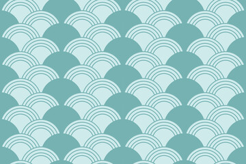 The Japanese sea wave pattern is a semicircular design that is layered from the center in the same direction. During the Heian period, this pattern was used on the costumes of Bugaku performers.