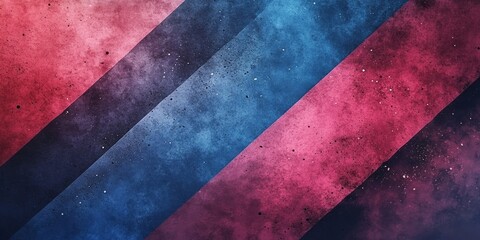 Abstract diagonal bands of color with textured surface and specks
