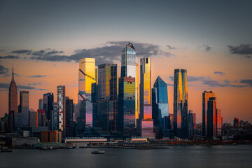 Obraz premium Hudson Yard Sunset from New Jersey
