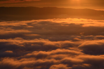 	岩手県遠野市　夜明けの風景
