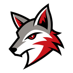 Obraz premium Coyote head mascot logo design vector