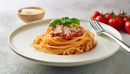 Spaghetti with tomato sauce