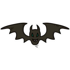 Fototapeta premium Cartoon Halloween Element Isolated on White Background. Vector Illustration.