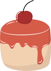 Cute cake with cherry on top 