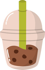 Bubble tea drink cartoon