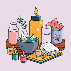 Festive hanging lantern with string lights