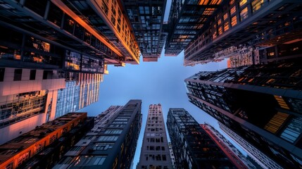 Stunning Cityscape  Modern Skyscrapers  Urban Panorama  High Rise Buildings