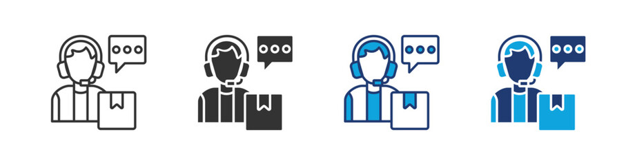Customer Service Multi Style Icon Set Vector 