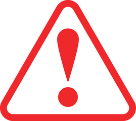 warning exclamation mark icon vector