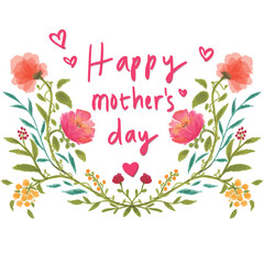 mother's day greeting card with roses