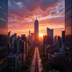new york city at sunset