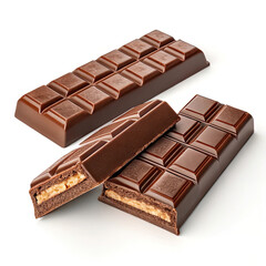 Fototapeta premium chocolate bar on white background