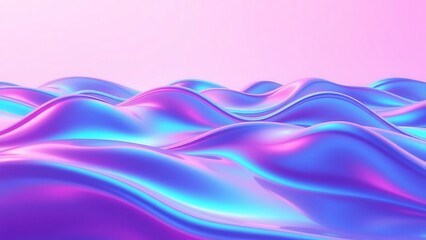 Abstract fluid holographic iridescent curved wave background .Digital waveforms in blue and purple, pink, water, liquid Abstract background of modern tech gradient waves technology background.