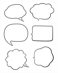 Blank speech bubbles set collection for comics