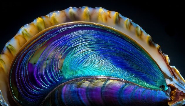 new zealand paua shell haliotis iris close up as a luxury background