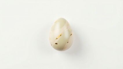 Obraz premium a single egg with a mottled pattern, symbolizing new beginnings, lies centered.