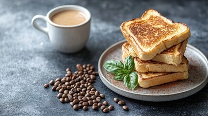 Tasty plate of crispy toasted sandwiches served on a clean surface ready for enjoyment and sharing