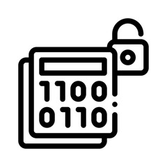 Fototapeta premium encryption line icon