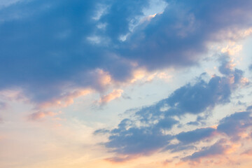 sunset sky with clouds