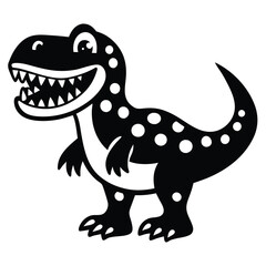 Fototapeta premium Dinosaur Cartoon Design Assets for Bringing a Playful Touch to Kid-Friendly Creation 