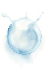 Delicate watercolor painting depict milk for product advertisement. Designed for product advertisement