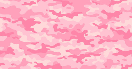 Pink texture military camouflage repeats seamless army hunting background print. Girly Camo.