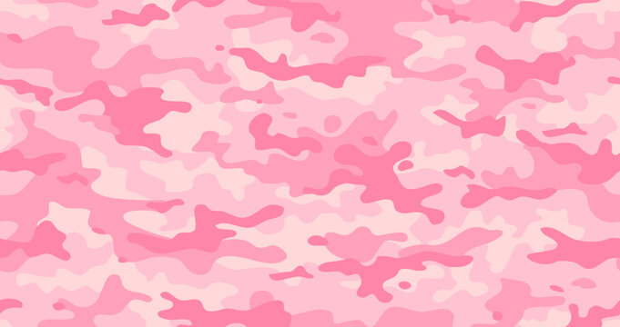 Pink texture military camouflage repeats seamless army hunting background print. Girly Camo.