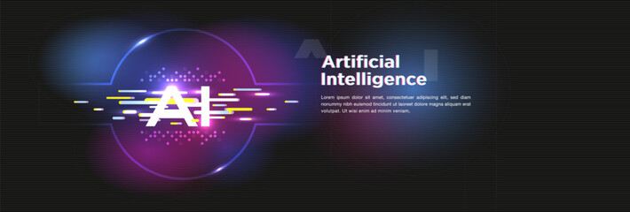 The concept of AI artificial intelligence technology background