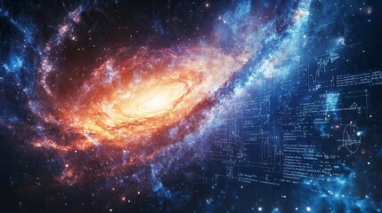 Obraz premium Cosmic Swirl with Data Visuals