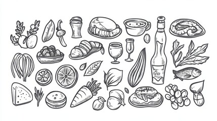 Fresh Food Illustration Collection