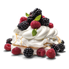 Pavlova Dessert with Fresh Berries